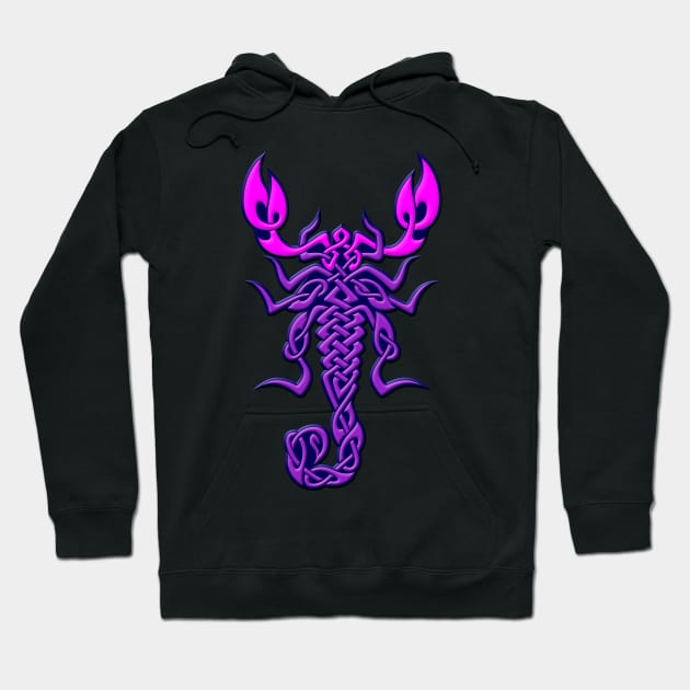 Purple Celtic Knot Scorpion Hoodie by sifis